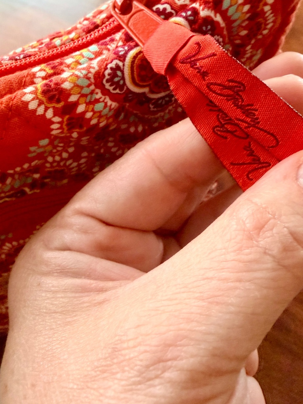 Vera Bradley Red Quilted Floral Shoulder Bag - Picture 8 of 10